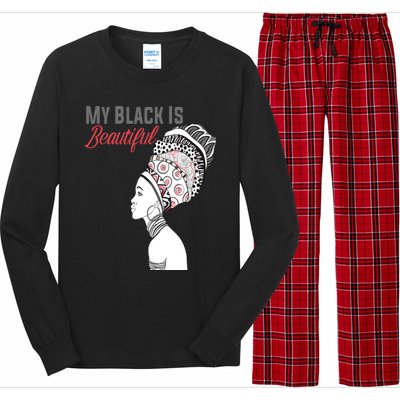 My Black Is Beautiful Magic Gift African Queen Funny Gift Long Sleeve Pajama Set