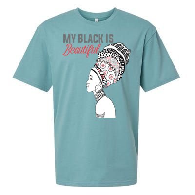 My Black Is Beautiful Magic Gift African Queen Funny Gift Sueded Cloud Jersey T-Shirt