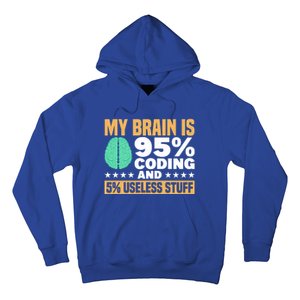 My Brain Is 95% Coding 5% Useless Stuff Great Gift Hoodie