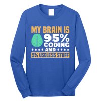 My Brain Is 95% Coding 5% Useless Stuff Great Gift Long Sleeve Shirt