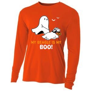 My Beagle Is My Boo Funny Spooky Ghost Dog Lover Halloween Great Gift Cooling Performance Long Sleeve Crew