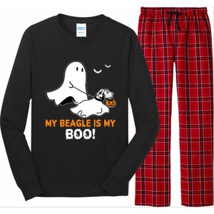 My Beagle Is My Boo Funny Spooky Ghost Dog Lover Halloween Great Gift Long Sleeve Pajama Set