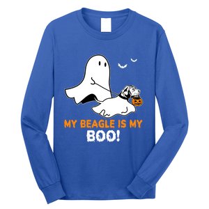 My Beagle Is My Boo Funny Spooky Ghost Dog Lover Halloween Great Gift Long Sleeve Shirt