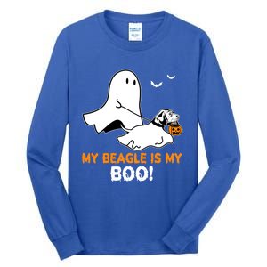 My Beagle Is My Boo Funny Spooky Ghost Dog Lover Halloween Great Gift Tall Long Sleeve T-Shirt