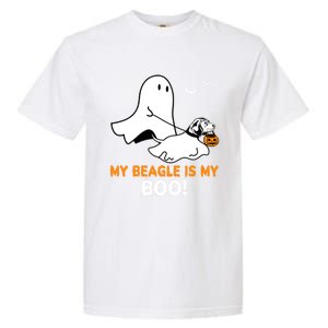 My Beagle Is My Boo Funny Spooky Ghost Dog Lover Halloween Great Gift Garment-Dyed Heavyweight T-Shirt