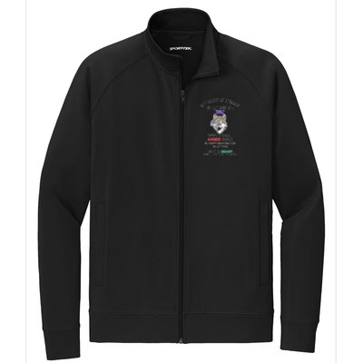 My Body Is Human But Soul Is A Wolf With A Real Anger Issue Stretch Full-Zip Cadet Jacket