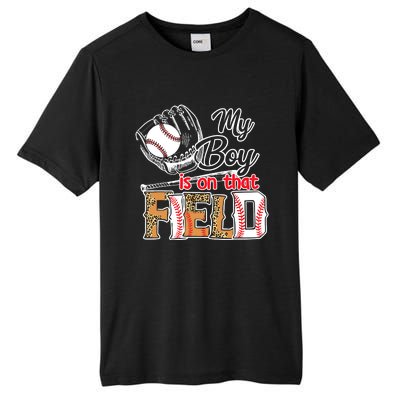 My Boy Is On That Field Baseball Leopard Tall Fusion ChromaSoft Performance T-Shirt