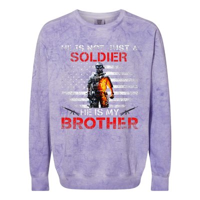 My Brother Is A Soldier Proud Army Sister Veterans Day Gift Colorblast Crewneck Sweatshirt