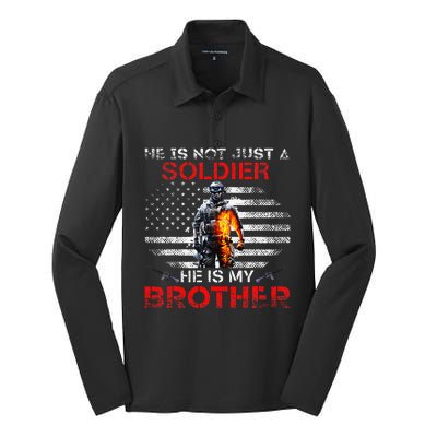 My Brother Is A Soldier Proud Army Sister Veterans Day Gift Silk Touch Performance Long Sleeve Polo