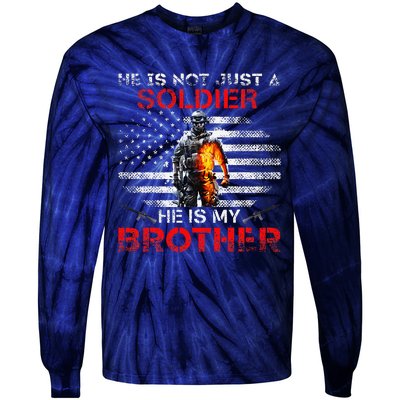 My Brother Is A Soldier Proud Army Sister Veterans Day Gift Tie-Dye Long Sleeve Shirt