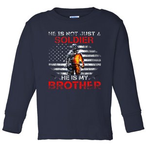 My Brother Is A Soldier Proud Army Sister Veterans Day Gift Toddler Long Sleeve Shirt