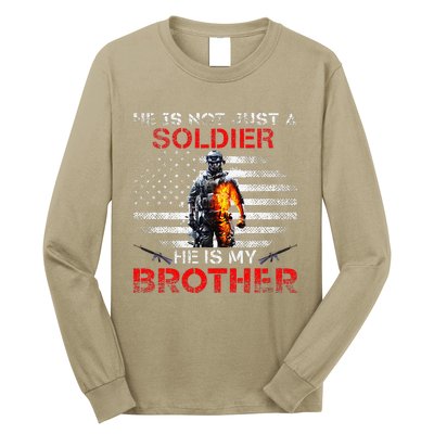 My Brother Is A Soldier Proud Army Sister Veterans Day Gift Long Sleeve Shirt