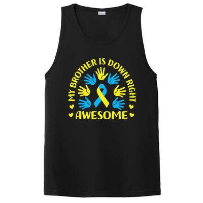 My Brother Is Down Right Awesome Down Syndrome Awareness Day PosiCharge Competitor Tank