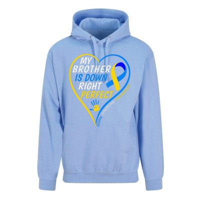 My Brother Is Down Right Perfect Down Syndrome Awareness Unisex Surf Hoodie