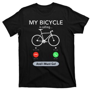 My Bicycle Is Calling Funny Cycling T-Shirt