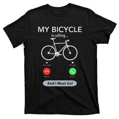 My Bicycle Is Calling Funny Cycling T-Shirt