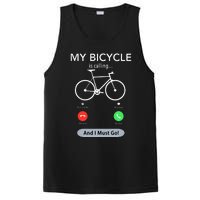 My Bicycle Is Calling Funny Cycling PosiCharge Competitor Tank