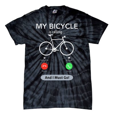 My Bicycle Is Calling Funny Cycling Tie-Dye T-Shirt