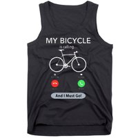 My Bicycle Is Calling Funny Cycling Tank Top