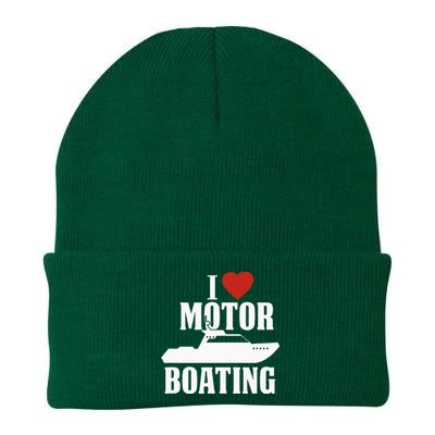 Motor Boating I Love Motor Boating Funny Boater Knit Cap Winter Beanie