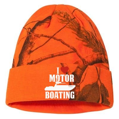 Motor Boating I Love Motor Boating Funny Boater Kati Licensed 12" Camo Beanie