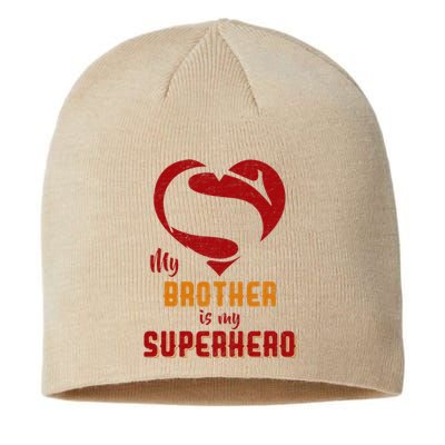 My Brother Is Superhero Gift Mother Father Day Sustainable Beanie