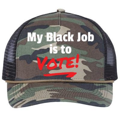 My Black Job Is To Vote Retro Rope Trucker Hat Cap