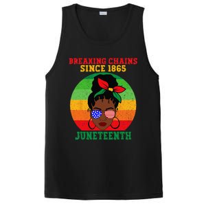 Messy Bun Juneteenth Breaking Chains Bandana Afro Sunglasses PosiCharge Competitor Tank