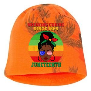 Messy Bun Juneteenth Breaking Chains Bandana Afro Sunglasses Kati - Camo Knit Beanie