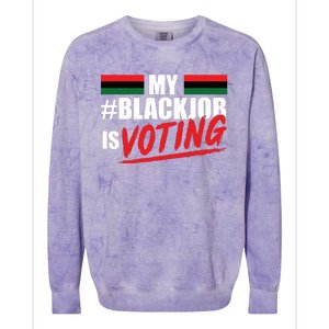 My Black Job Is Voting Colorblast Crewneck Sweatshirt