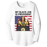 My Black Job Is President Kamala Harris 2024 Women's Perfect Tri Tunic Long Sleeve Shirt