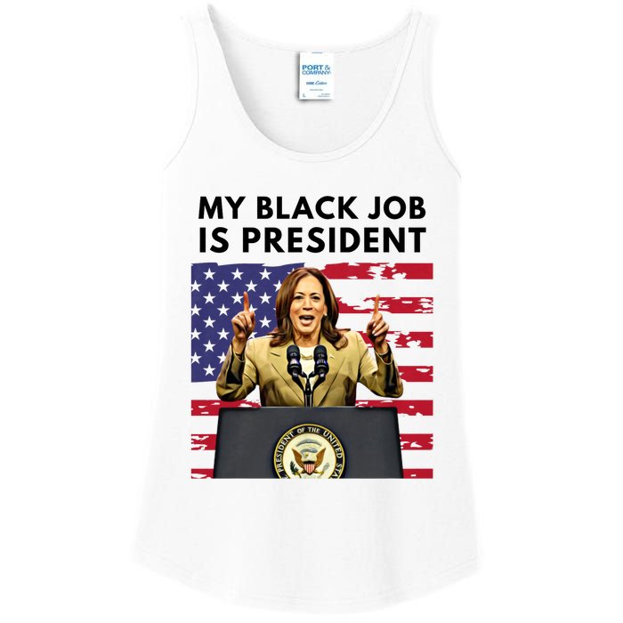 My Black Job Is President Kamala Harris 2024 Ladies Essential Tank