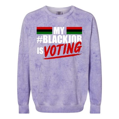 My Black Job Is Voting Colorblast Crewneck Sweatshirt