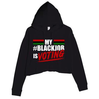 My Black Job Is Voting Crop Fleece Hoodie