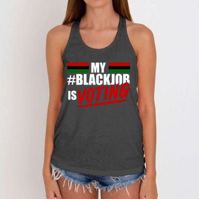 My Black Job Is Voting Women's Knotted Racerback Tank