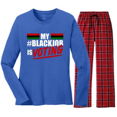 My Black Job Is Voting Women's Long Sleeve Flannel Pajama Set 