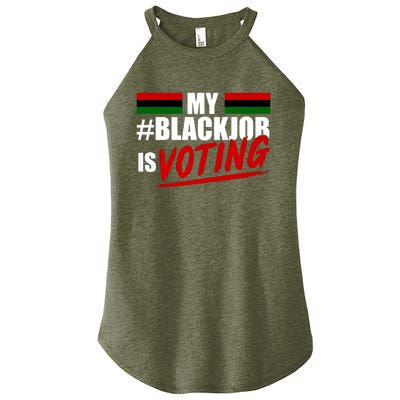 My Black Job Is Voting Women's Perfect Tri Rocker Tank