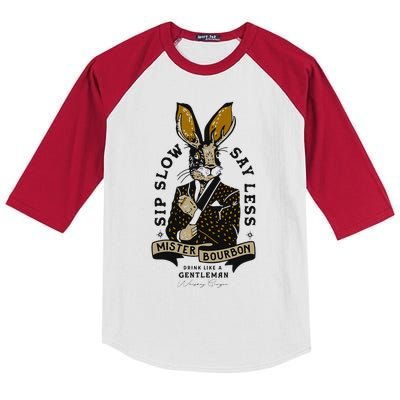 Mister Bourbon Jackalope Drink Like A Gentleman Sip Slow Kids Colorblock Raglan Jersey