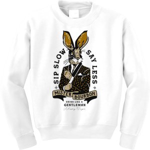 Mister Bourbon Jackalope Drink Like A Gentleman Sip Slow Kids Sweatshirt