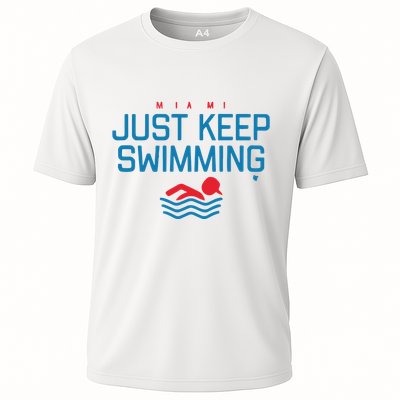 Miami Baseball Just Keep Swimming Performance Shirt