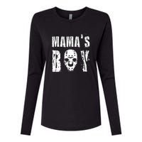 Mama's Boy Jason Hockey Mask Halloween Horror Movie Face Womens Cotton Relaxed Long Sleeve T-Shirt