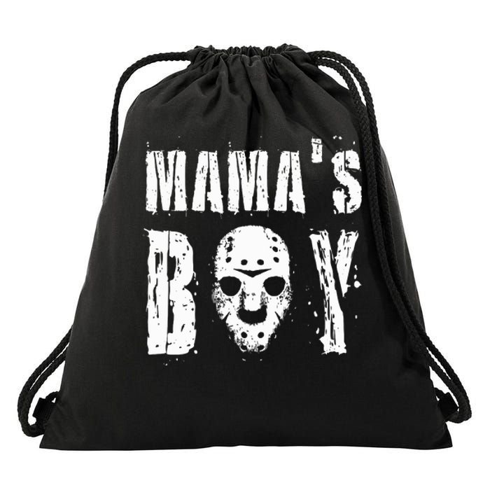 Mama's Boy Jason Hockey Mask Halloween Horror Movie Face Drawstring Bag