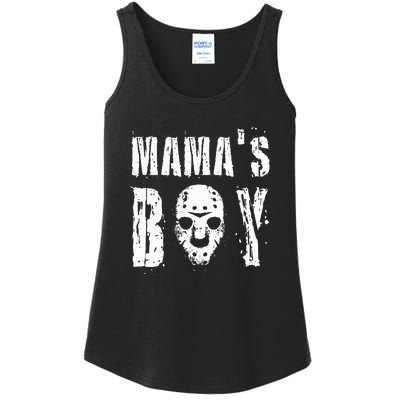 Mama's Boy Jason Hockey Mask Halloween Horror Movie Face Ladies Essential Tank