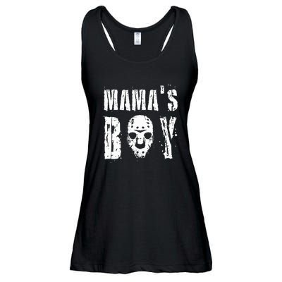 Mama's Boy Jason Hockey Mask Halloween Horror Movie Face Ladies Essential Flowy Tank