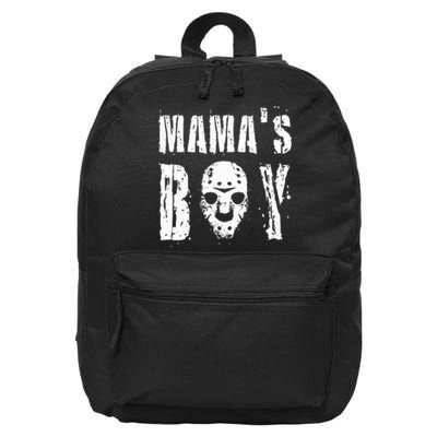 Mama's Boy Jason Hockey Mask Halloween Horror Movie Face 16 in Basic Backpack