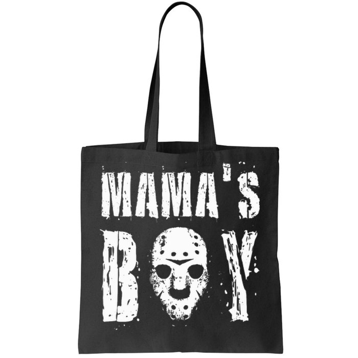 Mama's Boy Jason Hockey Mask Halloween Horror Movie Face Tote Bag