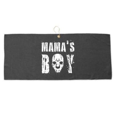 Mama's Boy Jason Hockey Mask Halloween Horror Movie Face Large Microfiber Waffle Golf Towel