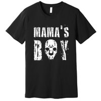 Mama's Boy Jason Hockey Mask Halloween Horror Movie Face Premium T-Shirt