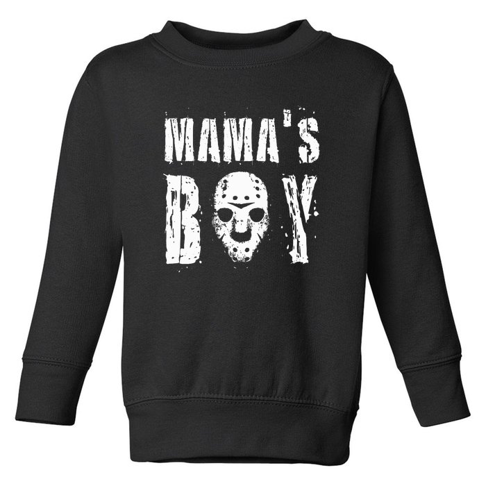 Mama's Boy Jason Hockey Mask Halloween Horror Movie Face Toddler Sweatshirt