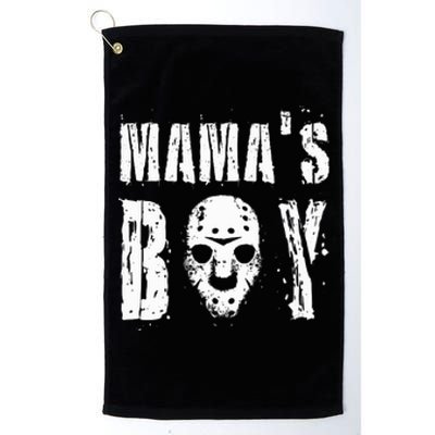 Mama's Boy Jason Hockey Mask Halloween Horror Movie Face Platinum Collection Golf Towel